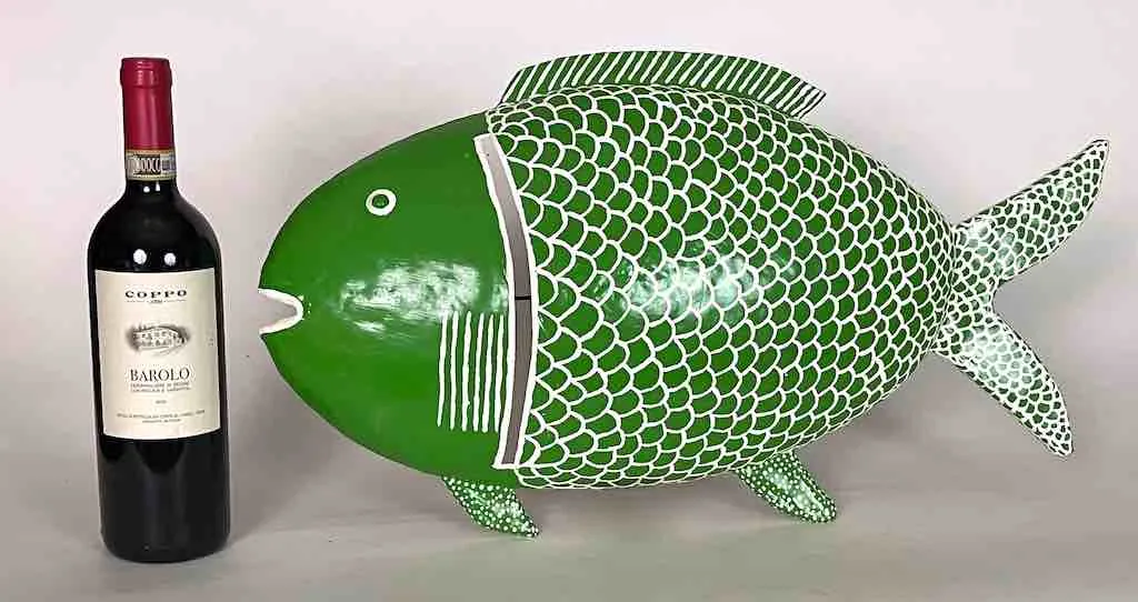 African Green Recycled Metal Fish Wall Ornament - Mali