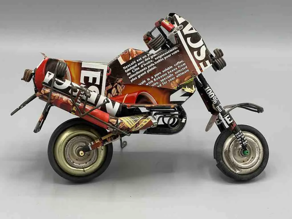 African Recycled Metal Can Toy Motorcycle - Burkina Faso