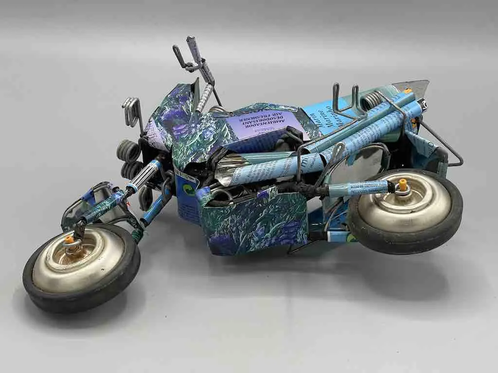 African Recycled Metal Can Toy Motorcycle - Burkina Faso