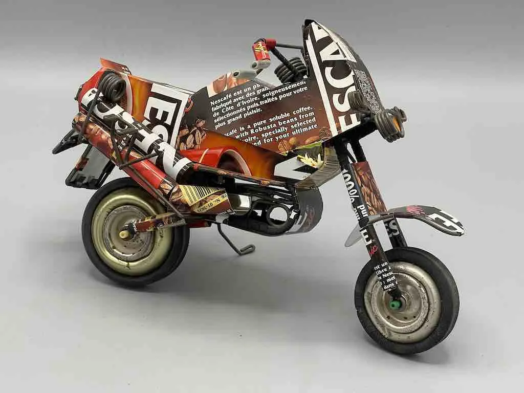 African Recycled Metal Can Toy Motorcycle - Burkina Faso