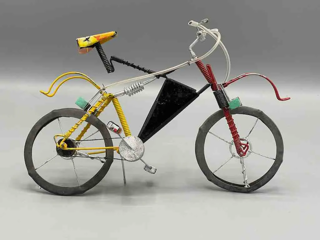 African Recycled Painted Wire Spring Design Mountain Bike - Burkina Faso