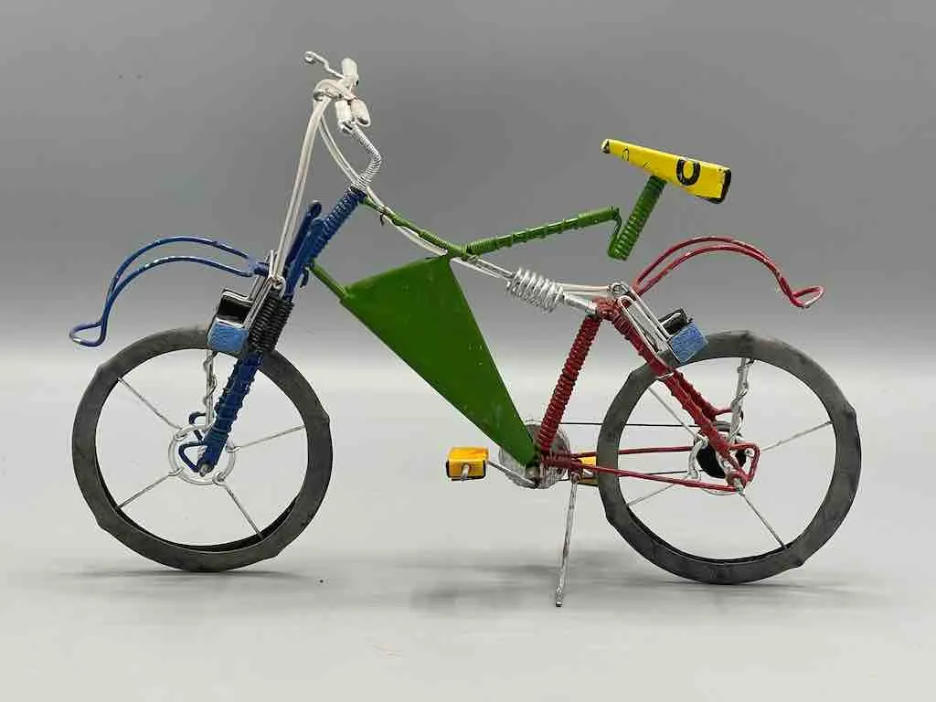 African Recycled Painted Wire Spring Design Mountain Bike - Burkina Faso