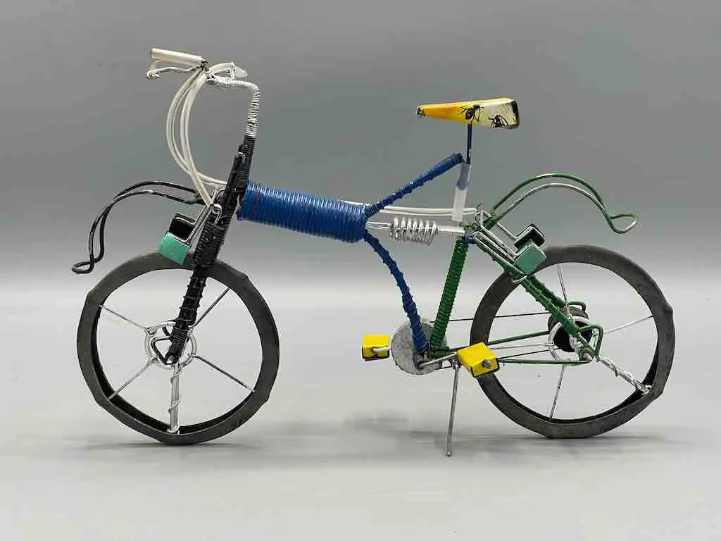African Recycled Painted Wire Spring Design Mountain Bike - Burkina Faso