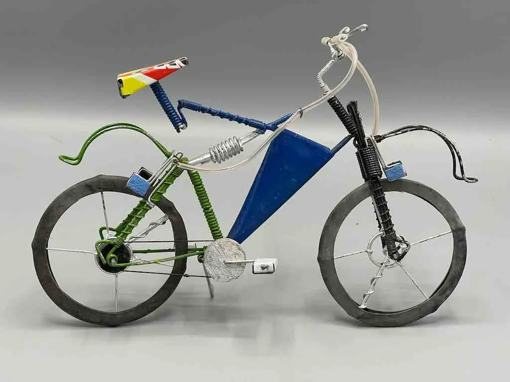 African Recycled Painted Wire Spring Design Mountain Bike - Burkina Faso