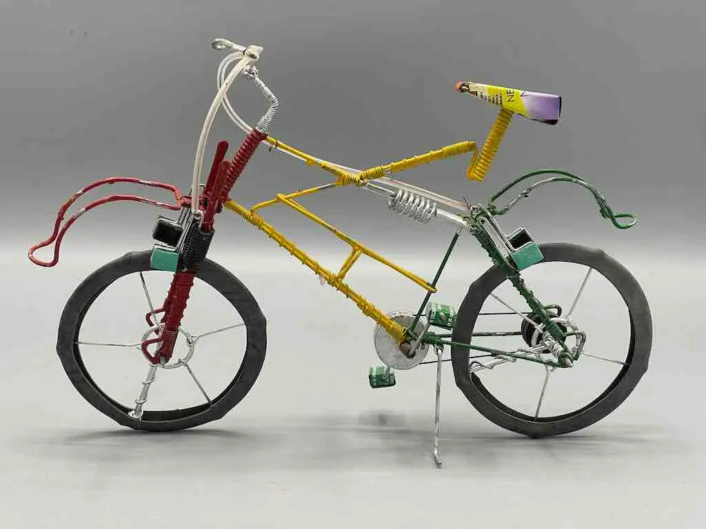 African Recycled Painted Wire Spring Design Mountain Bike - Burkina Faso