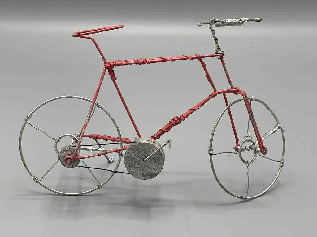 African Recycled Painted Wire Toy Mountain Bike - Burkina Faso