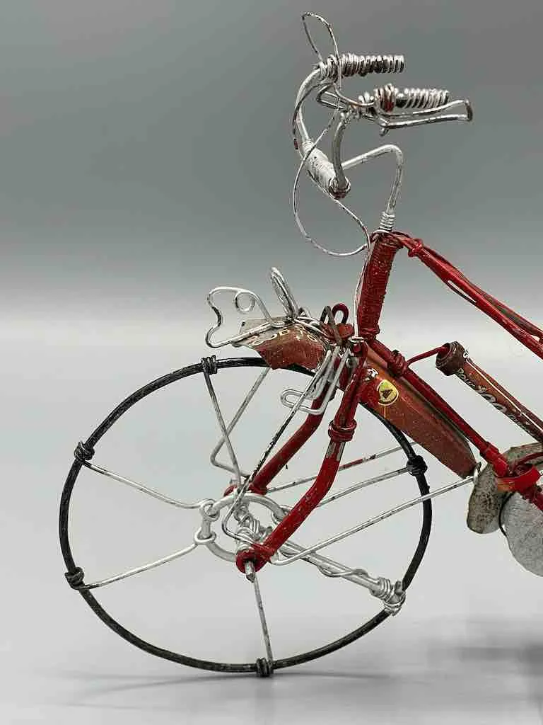 African Recycled Painted Wire Women's Bike - Burkina Faso