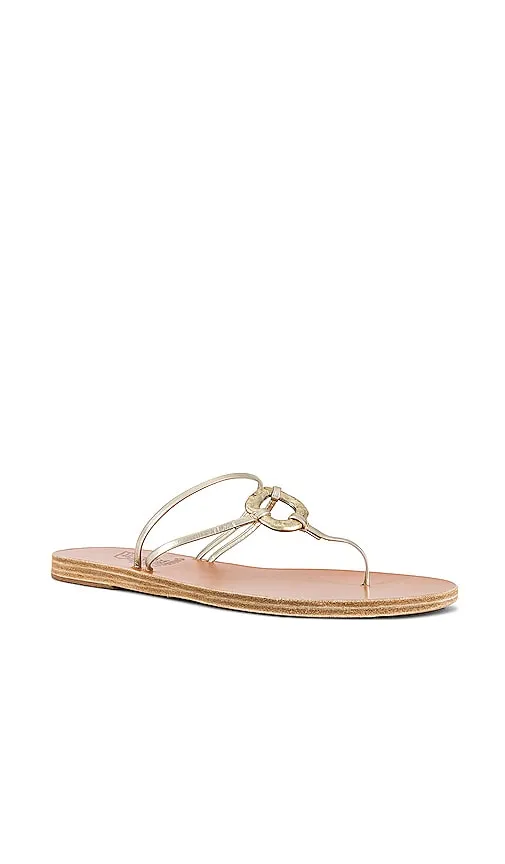 Ancient Greek Sandals Sfyra Sandal in Metallic Neutral