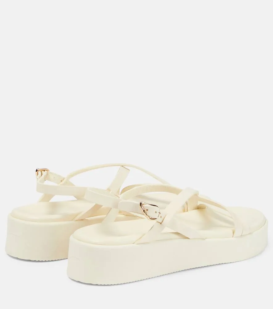 Ancient Greek Sandals Silia leather platform sandals