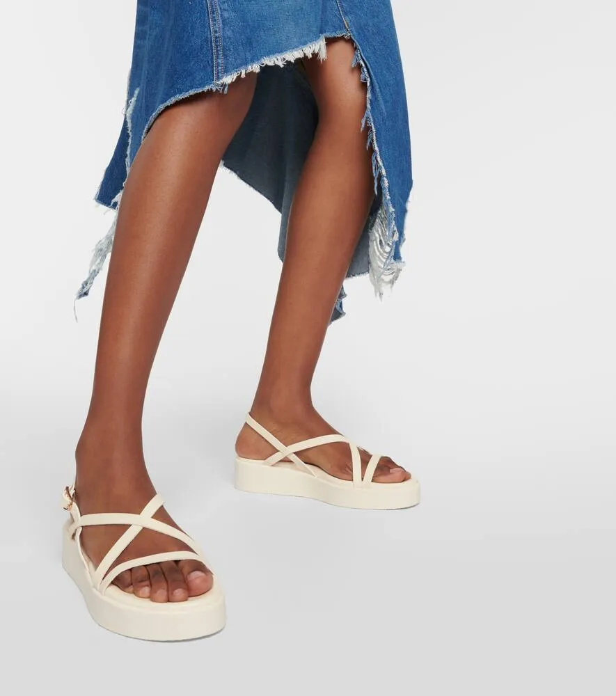Ancient Greek Sandals Silia leather platform sandals