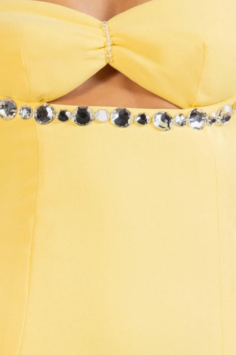 CELINE MINI EMBELLISHED CREPE MINI DRESS