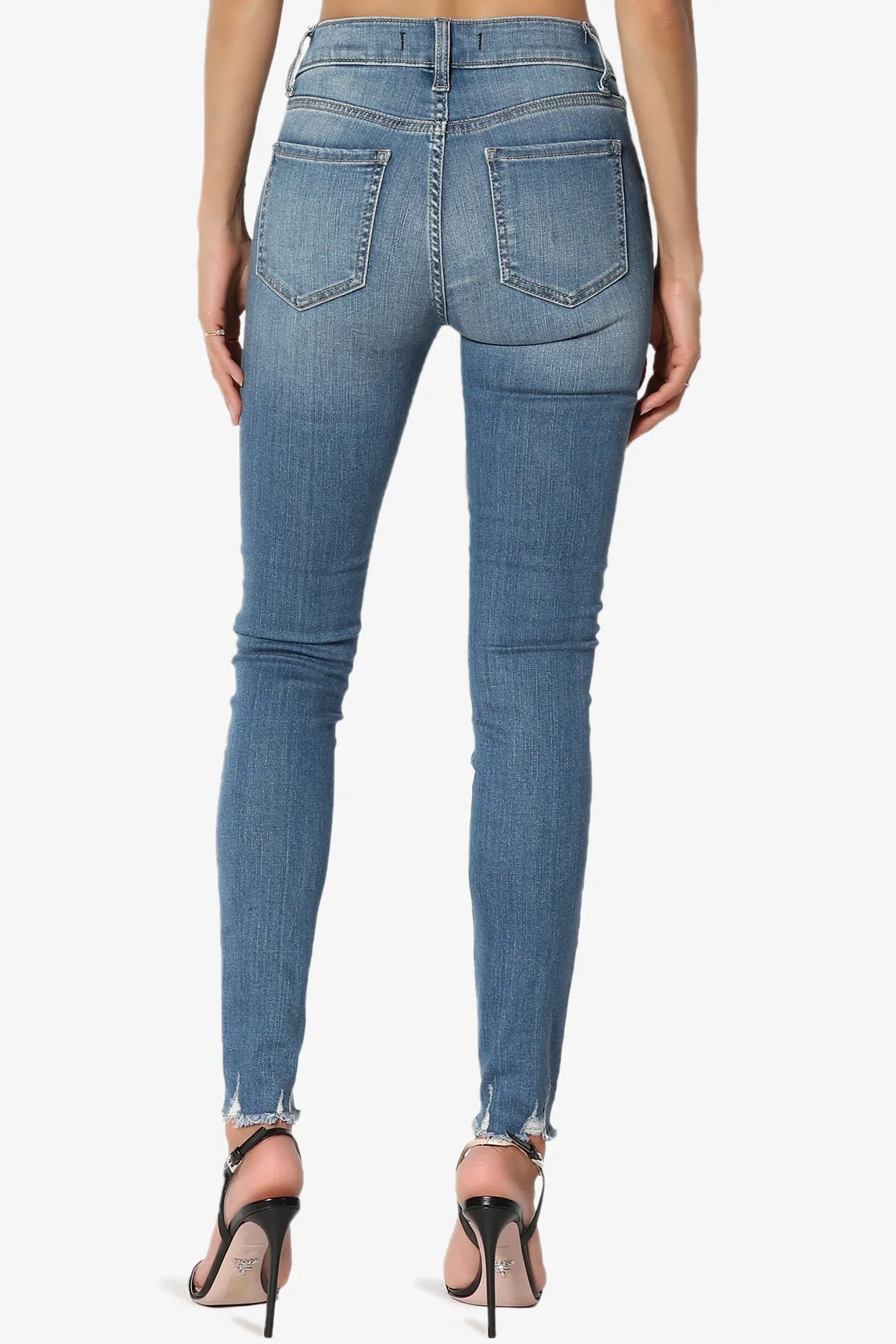 Clara Ripped High Rise Crop Skinny Jeans in HAS MD
