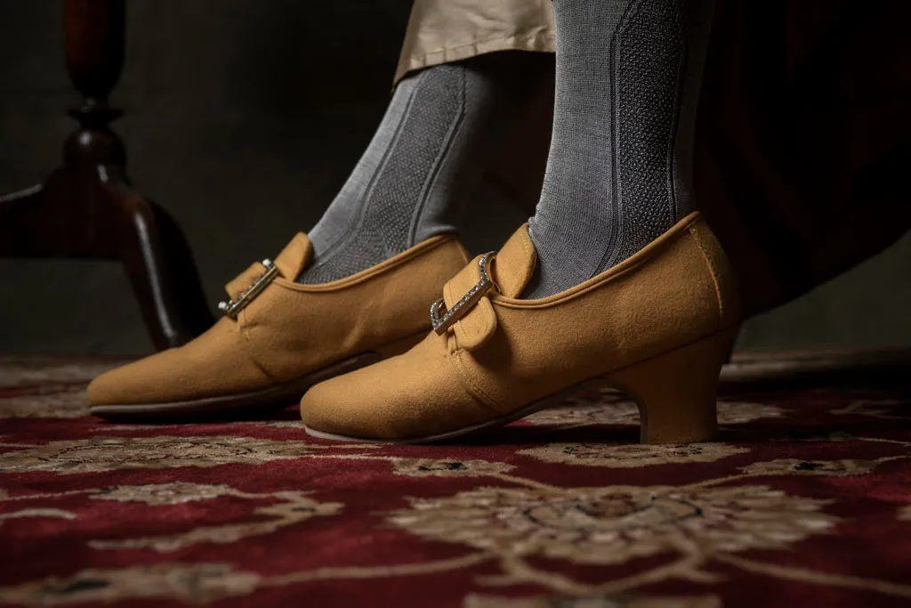 Clementinas | Yellow Woolen Shoes