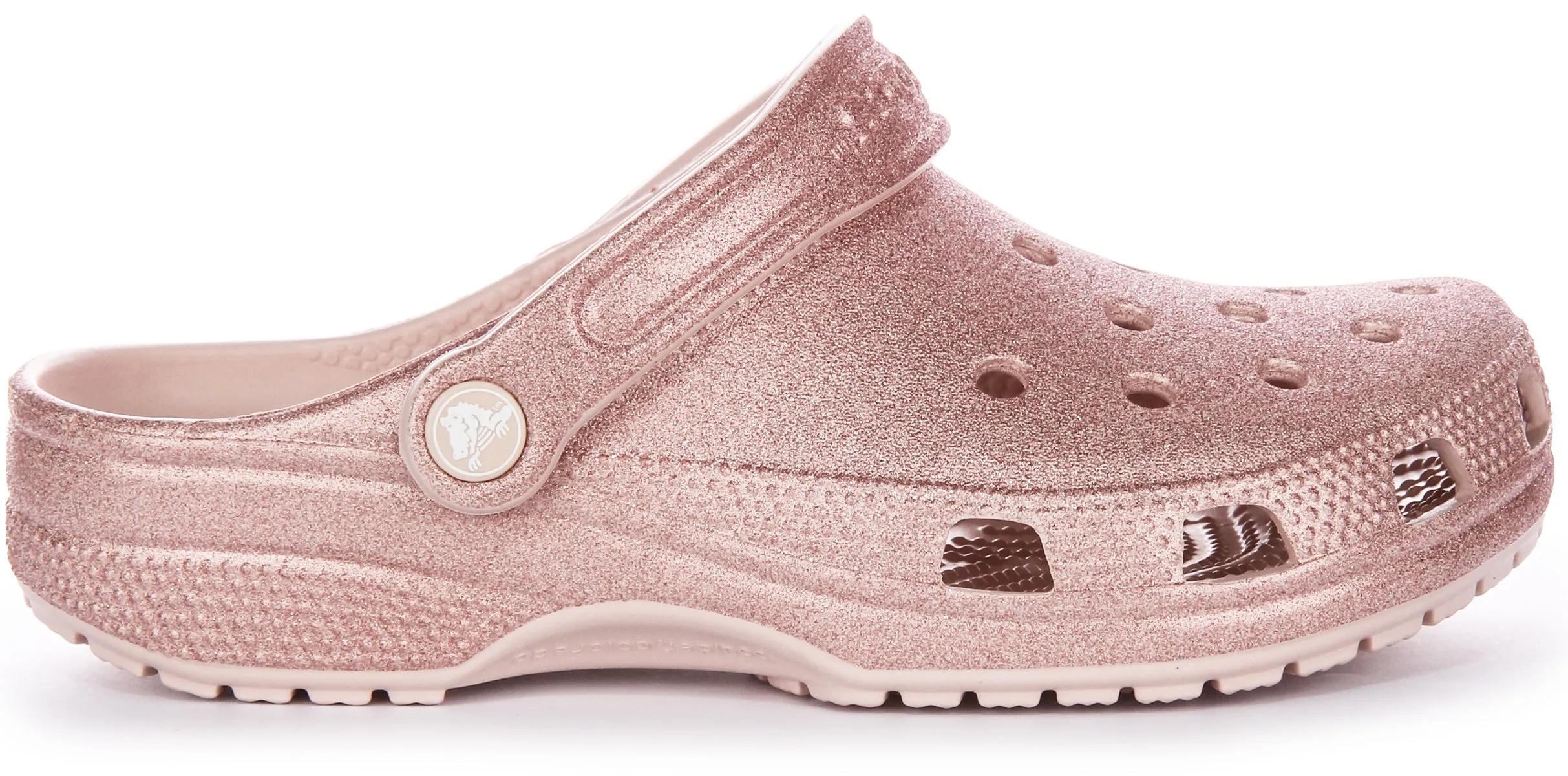 Crocs Classic Glitter In Rose For Unisex