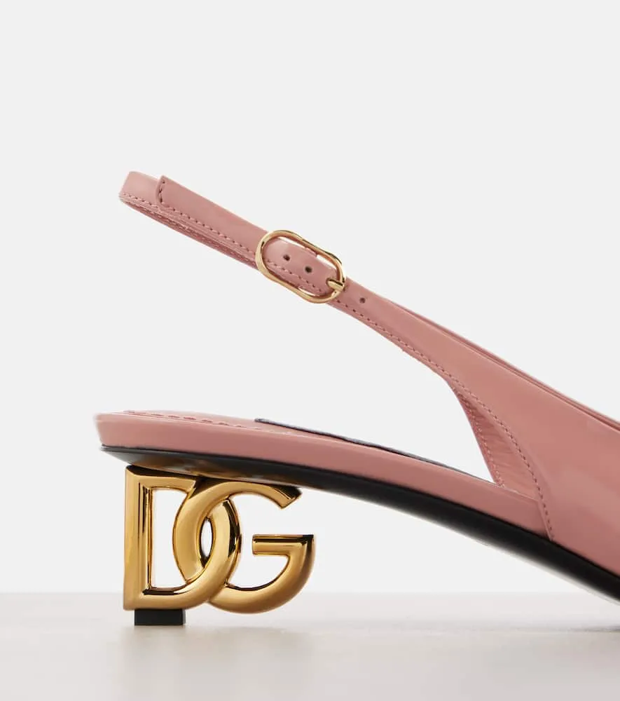 Dolce&Gabbana Jackie 40 patent leather slingback pumps