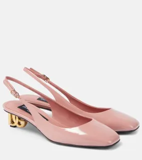 Dolce&Gabbana Jackie 40 patent leather slingback pumps