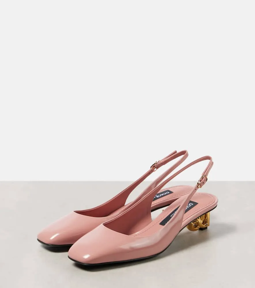 Dolce&Gabbana Jackie 40 patent leather slingback pumps