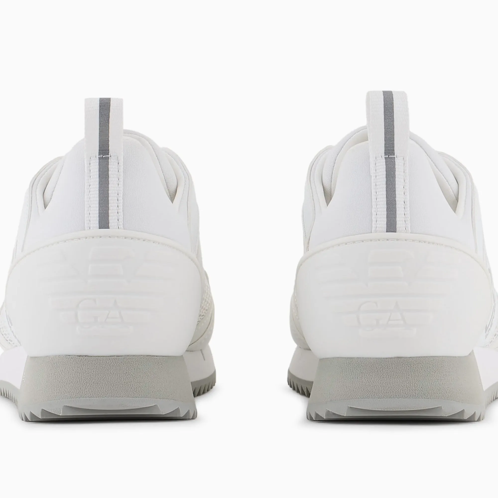 EA7 Emporio Armani Mesh Runner Trainers White/Silver
