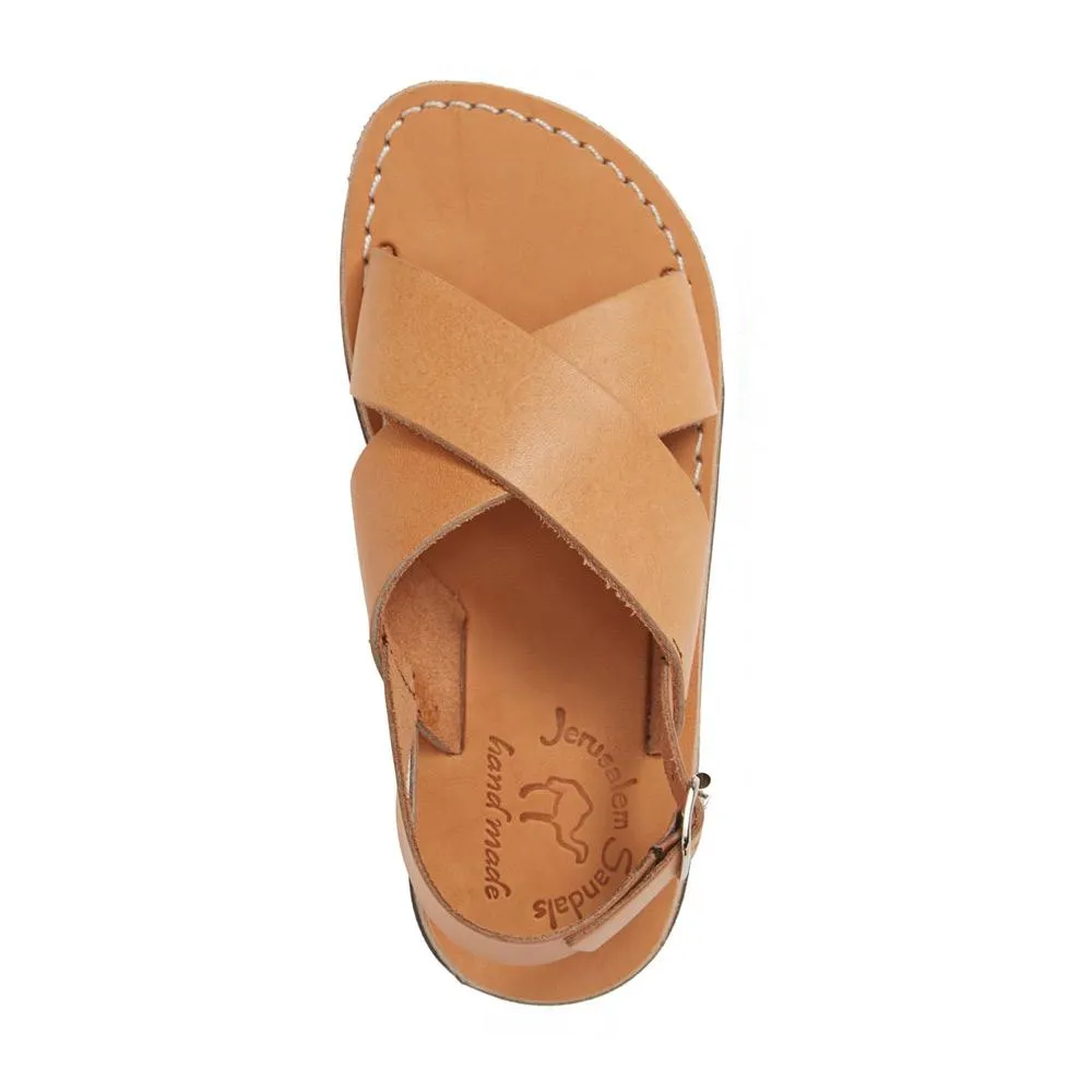 Elan Buckle - Leather Thick Strap Sandal | Tan
