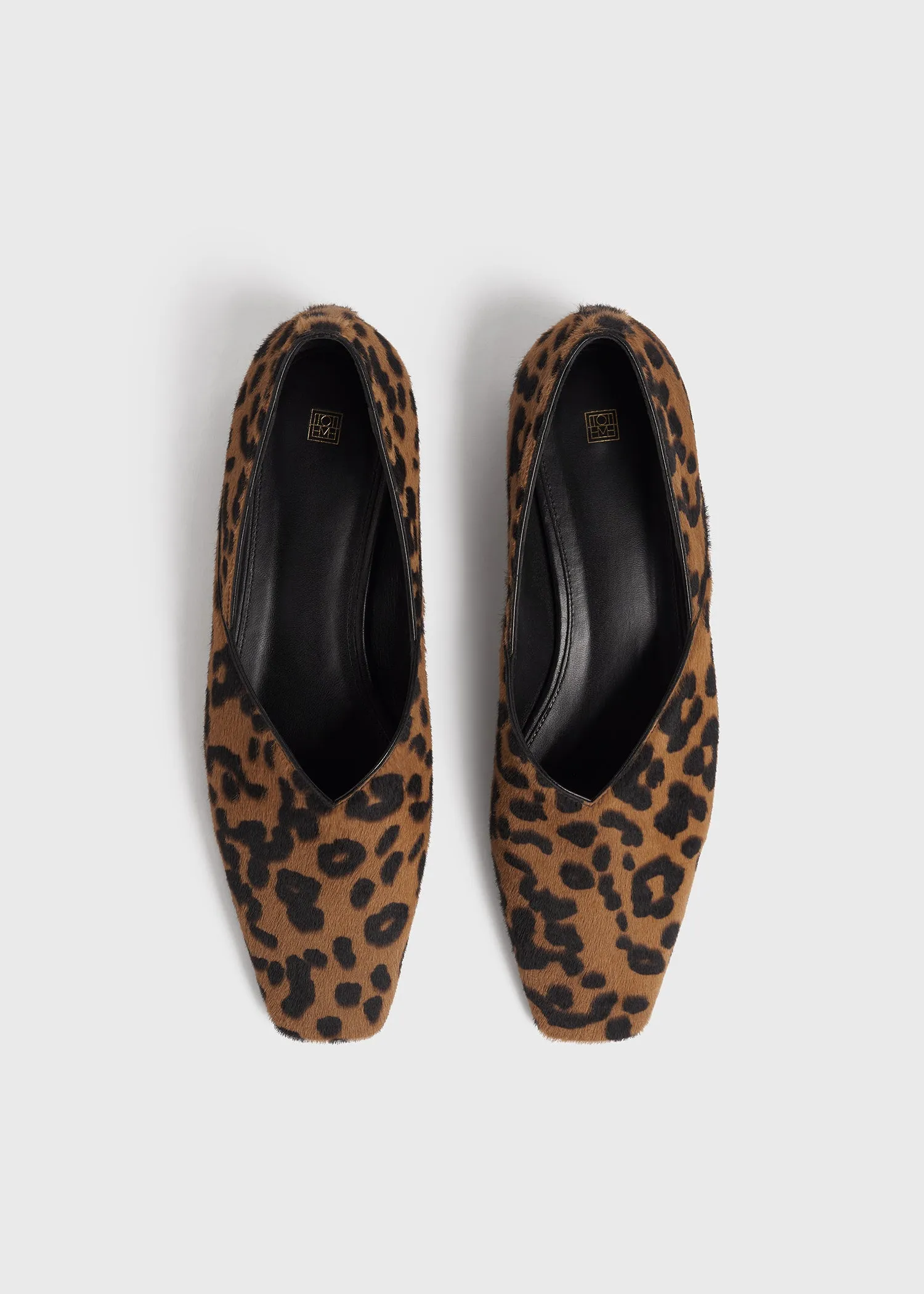Everyday pony hair flats leopard