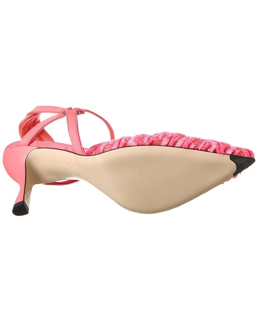 FENDI Colibri FF Jacquard Slingback Pump