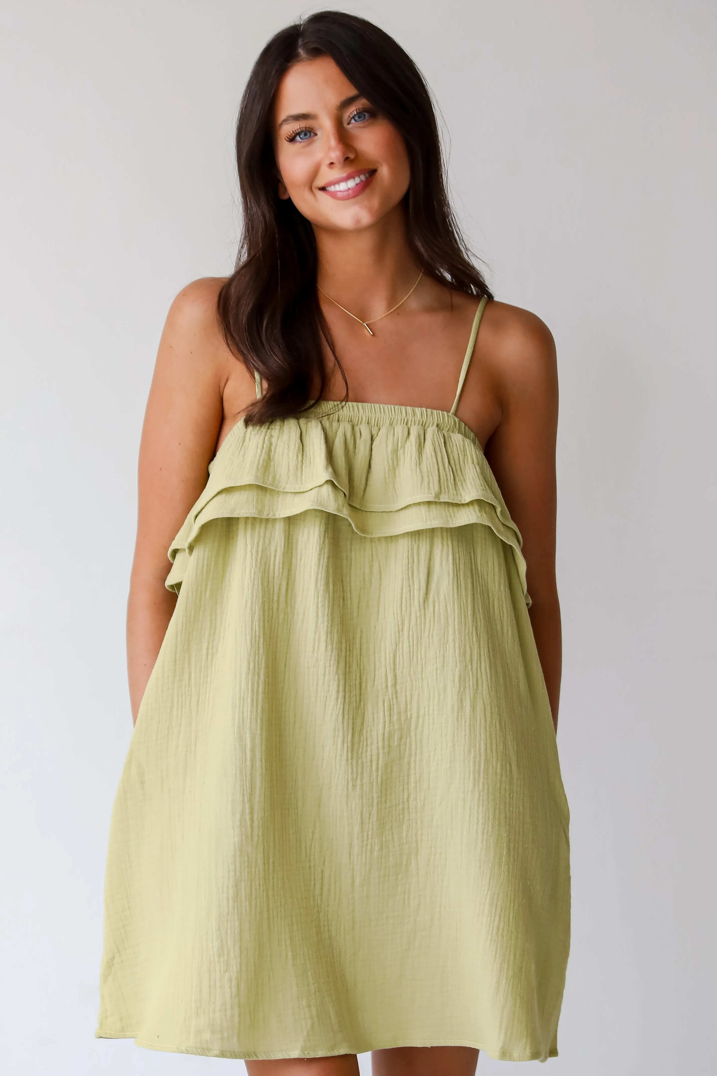 FINAL SALE - Adoring Sunshine Linen Mini Dress