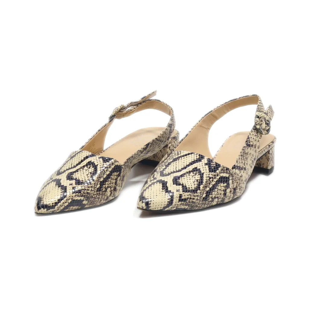 Franco Sarto Mid-Heel Sandals Leather Beige Colour For Women