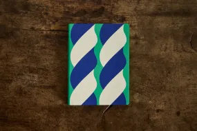 Green & Cobalt Recycled Leather Notebook