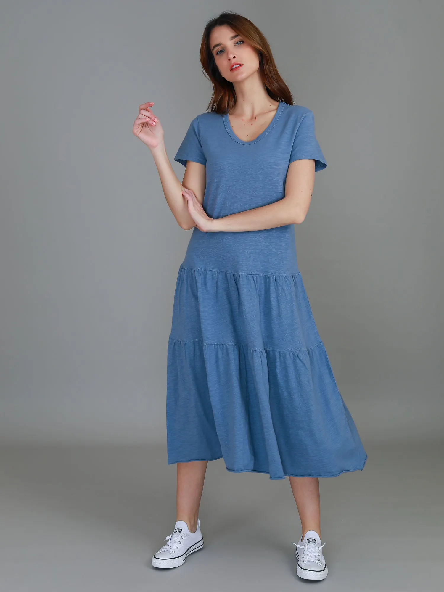 Hazel Tiered Midi Dress