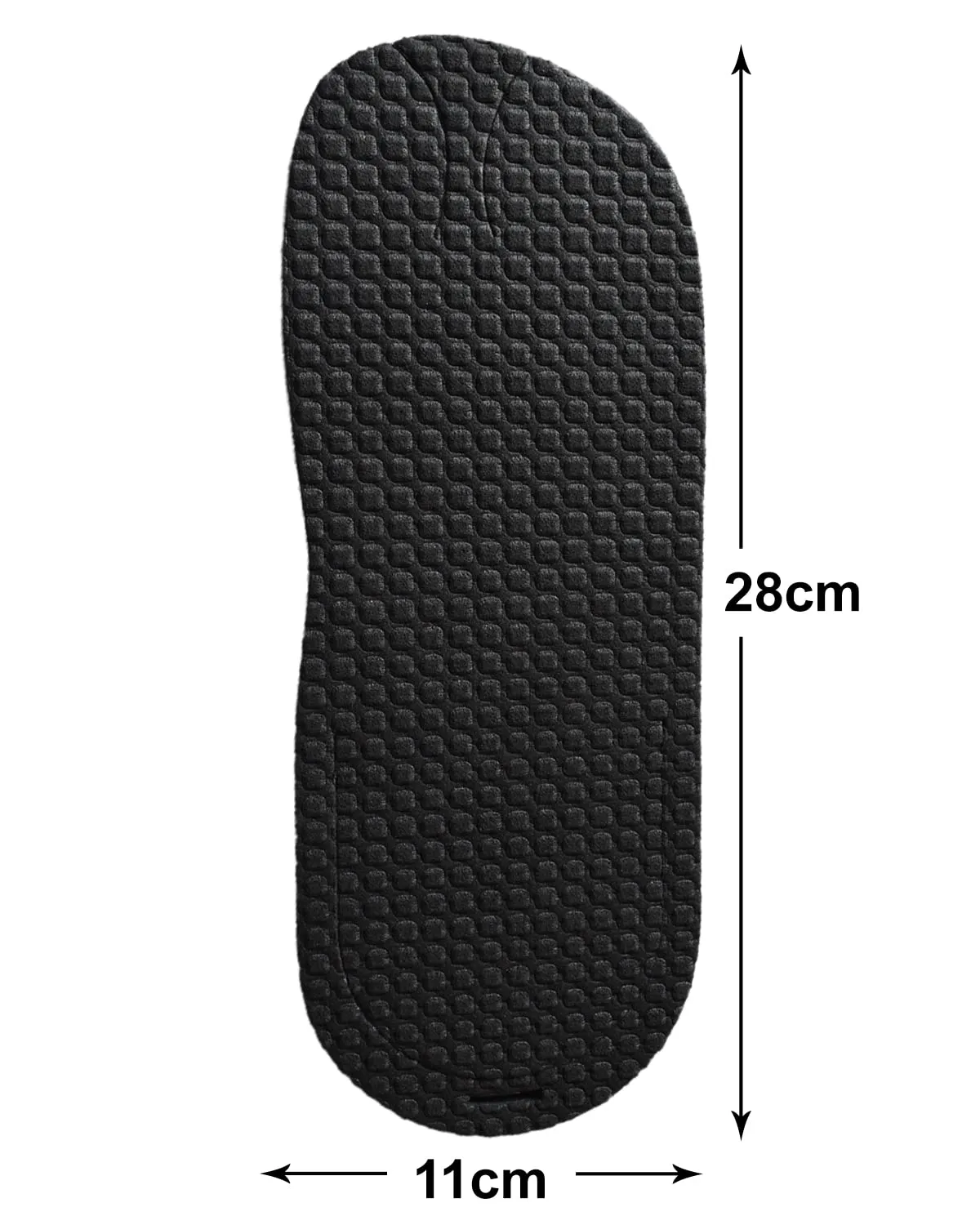 Heart Home Rubber Bathroom Slipper for Men & Women 3 Pair (Black) 54HH4214.