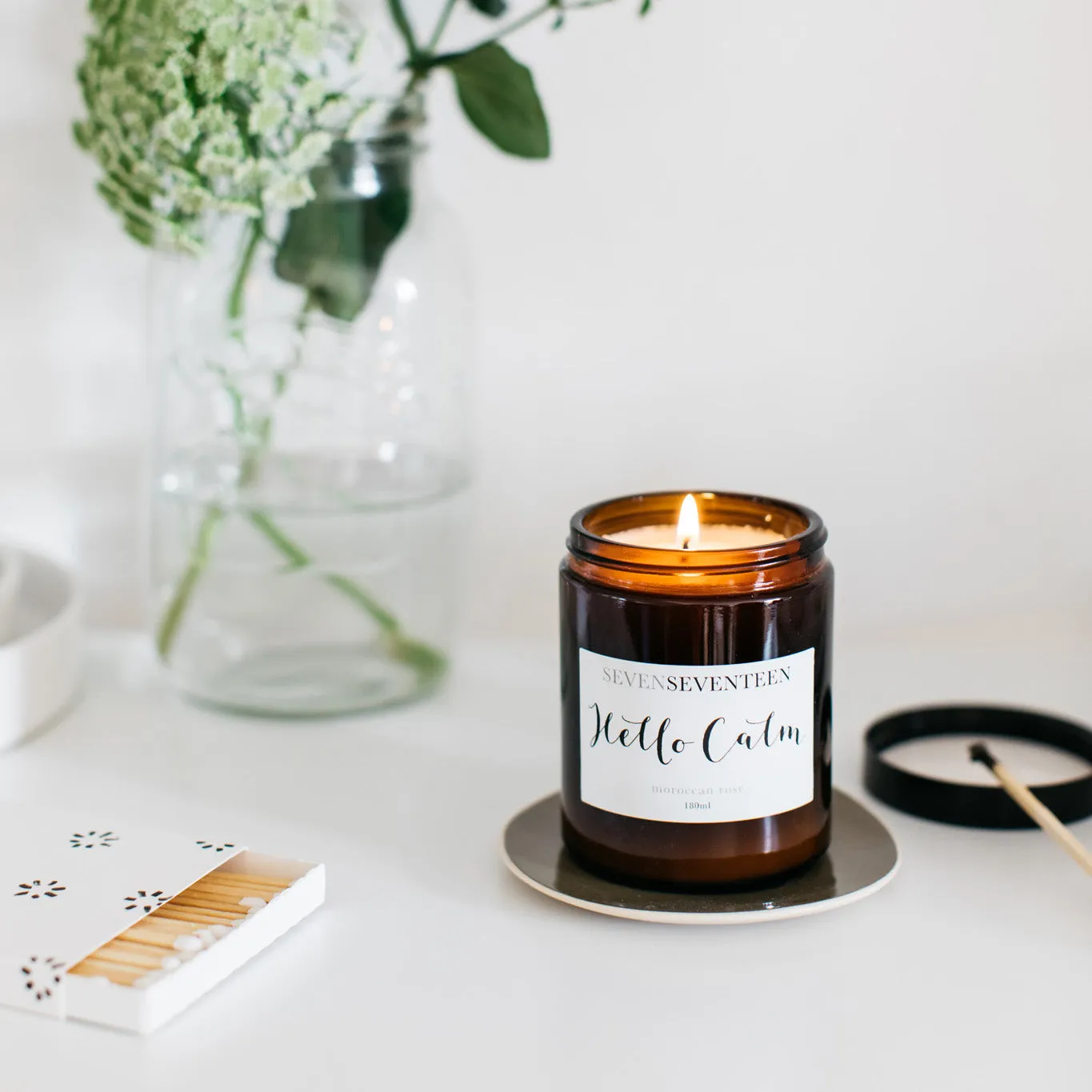 Hello Calm / Moroccan Rose Candle
