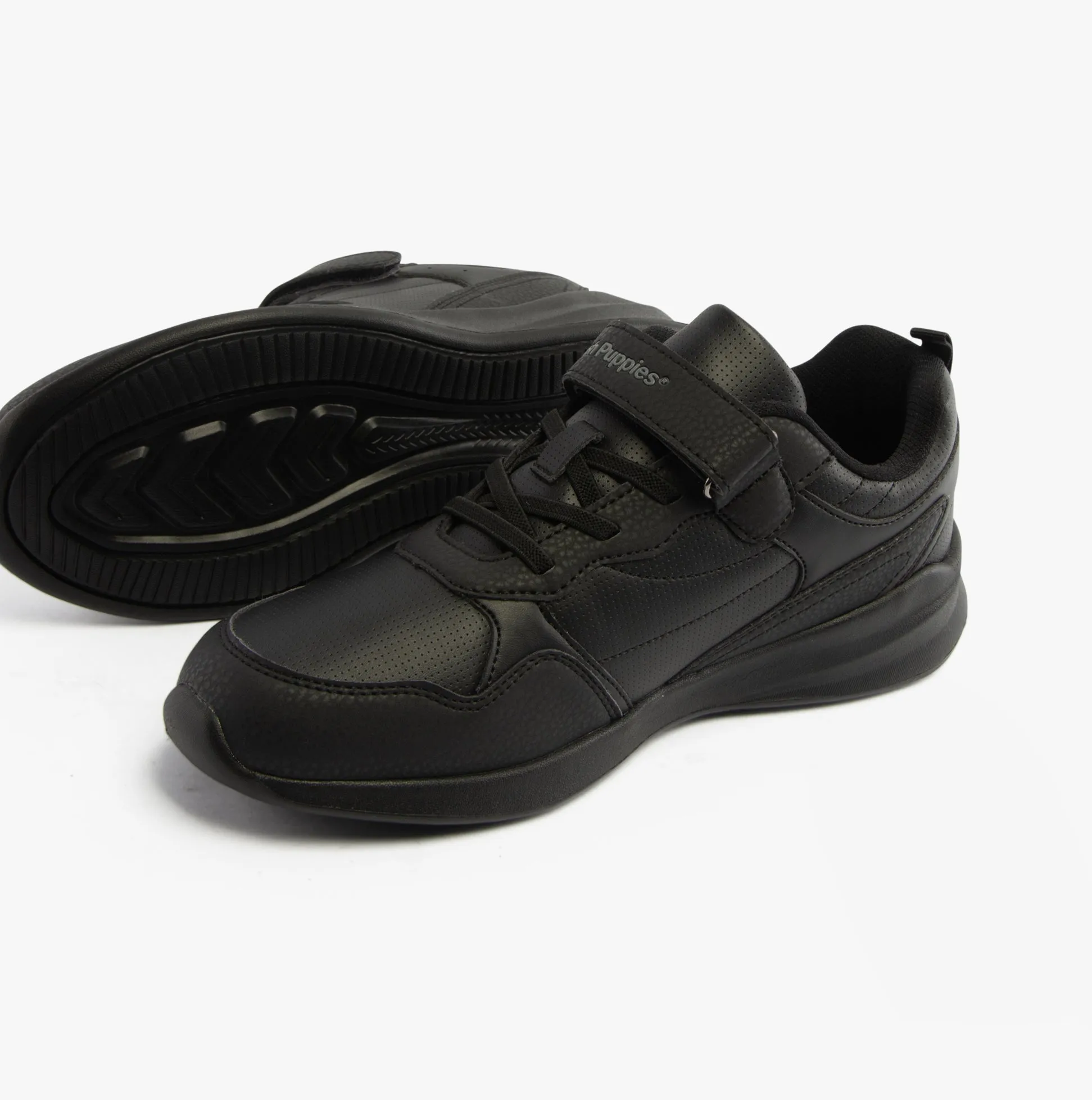 Hush Puppies MARLING BUNGEE LACE Unisex Trainers Black