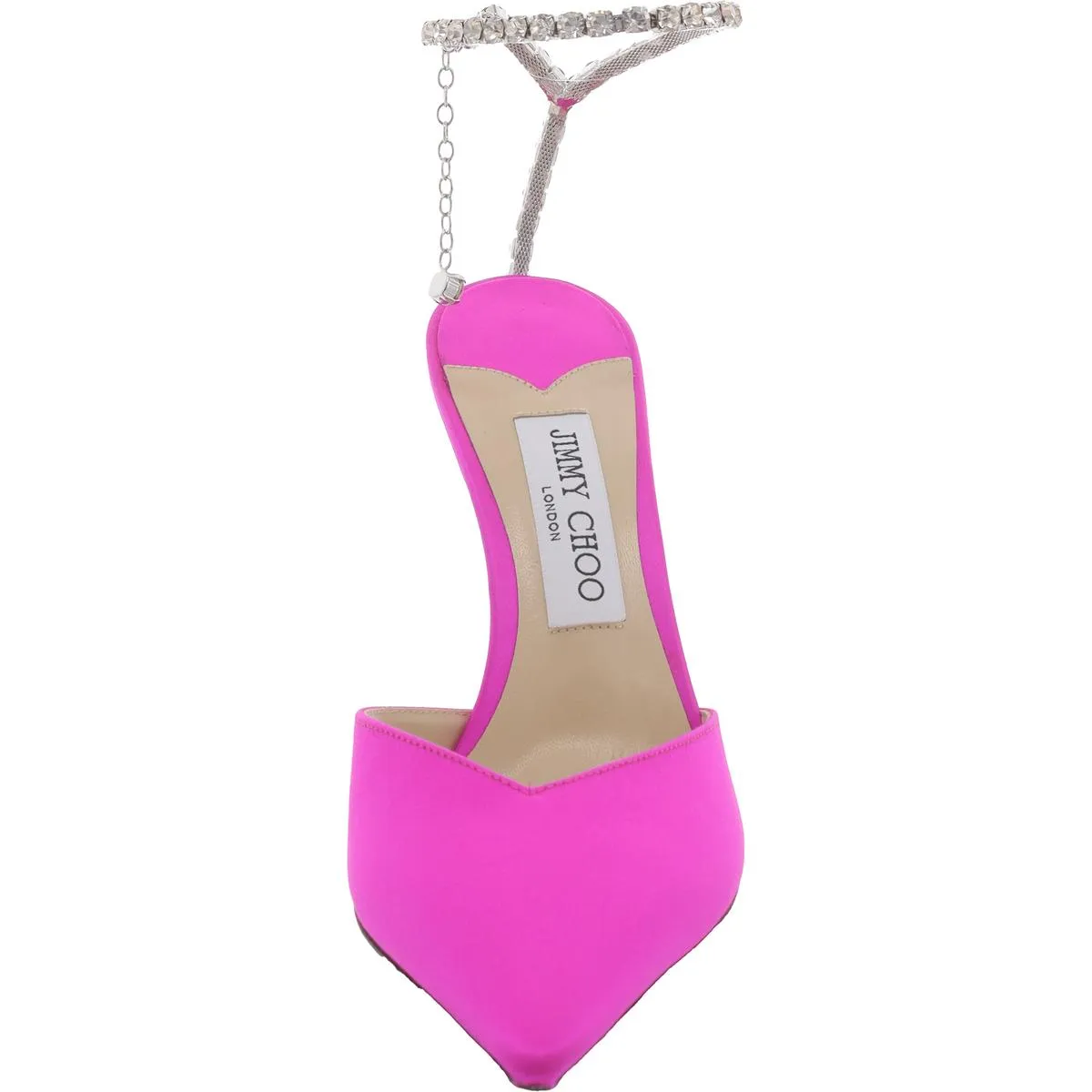 Jimmy Choo Womens Saeda 100 Leather Glitter Pumps