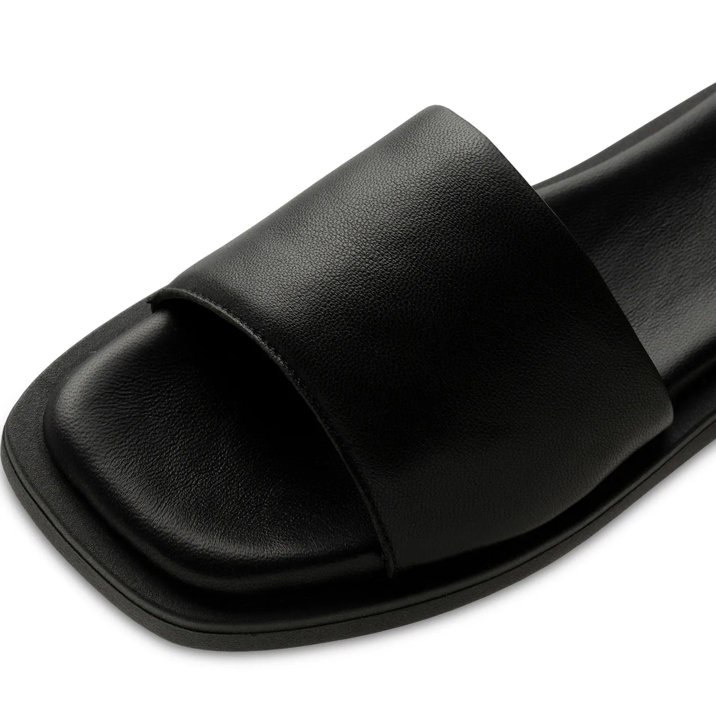 Krista mule leather - BLACK