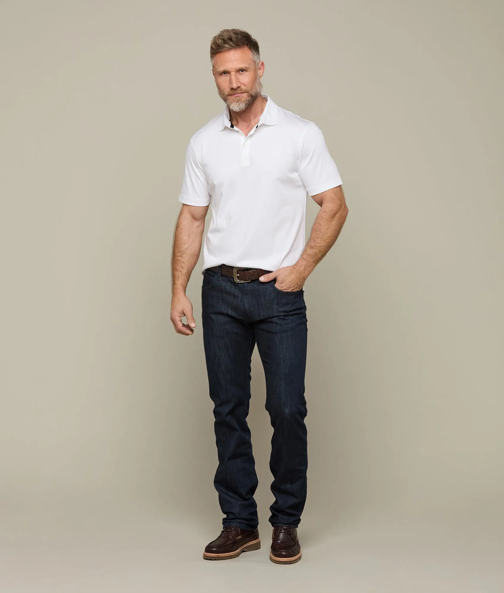 Lucchese Golf Polo :: White