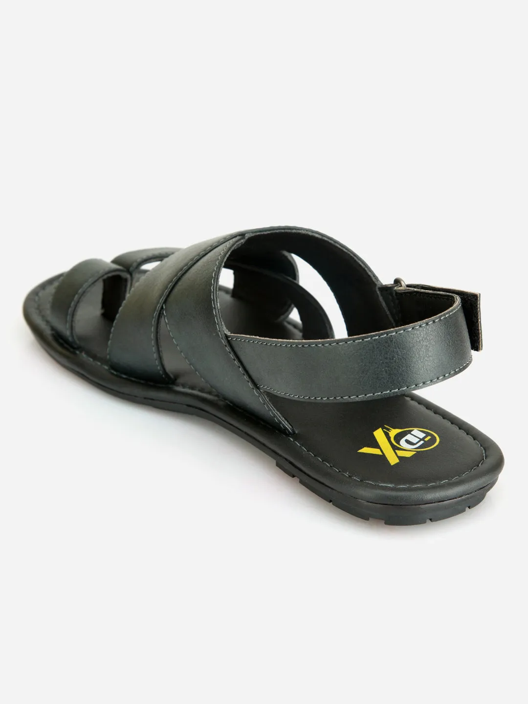 Men's Black Cross Starps Casual Sandal (IX5010)