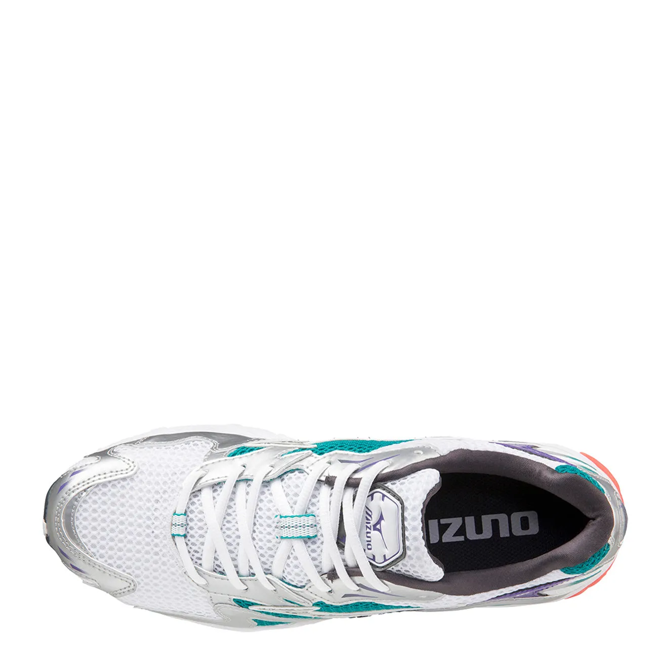 Mizuno Wave Rider 10 White / Silver / Teal Blue