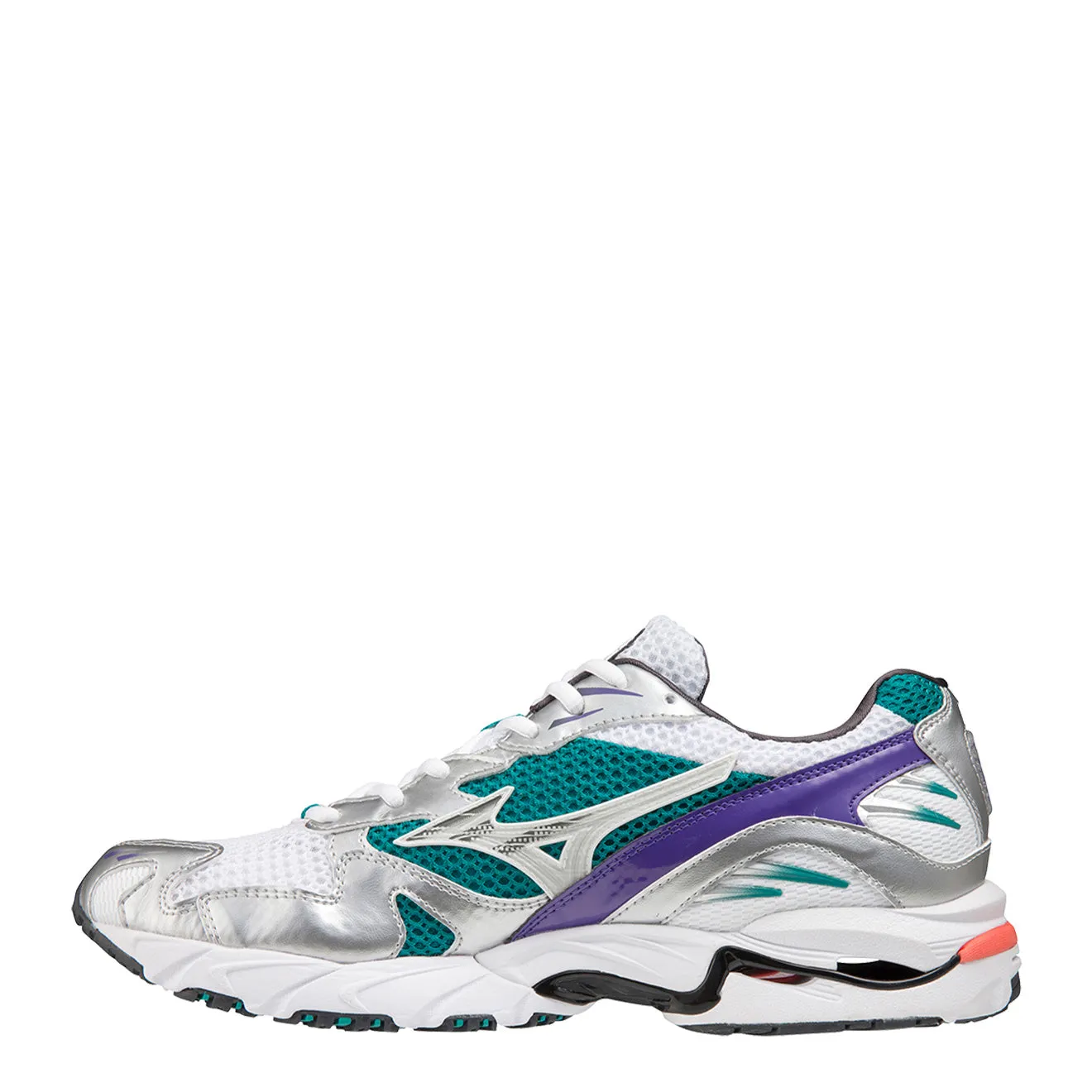 Mizuno Wave Rider 10 White / Silver / Teal Blue