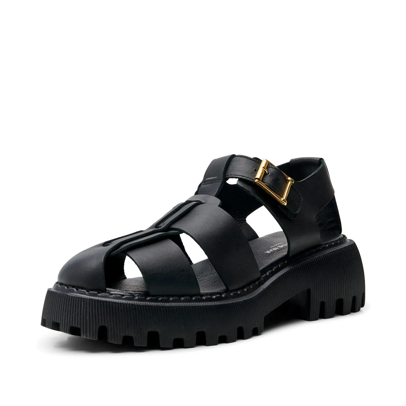 Posey sandal leather - BLACK