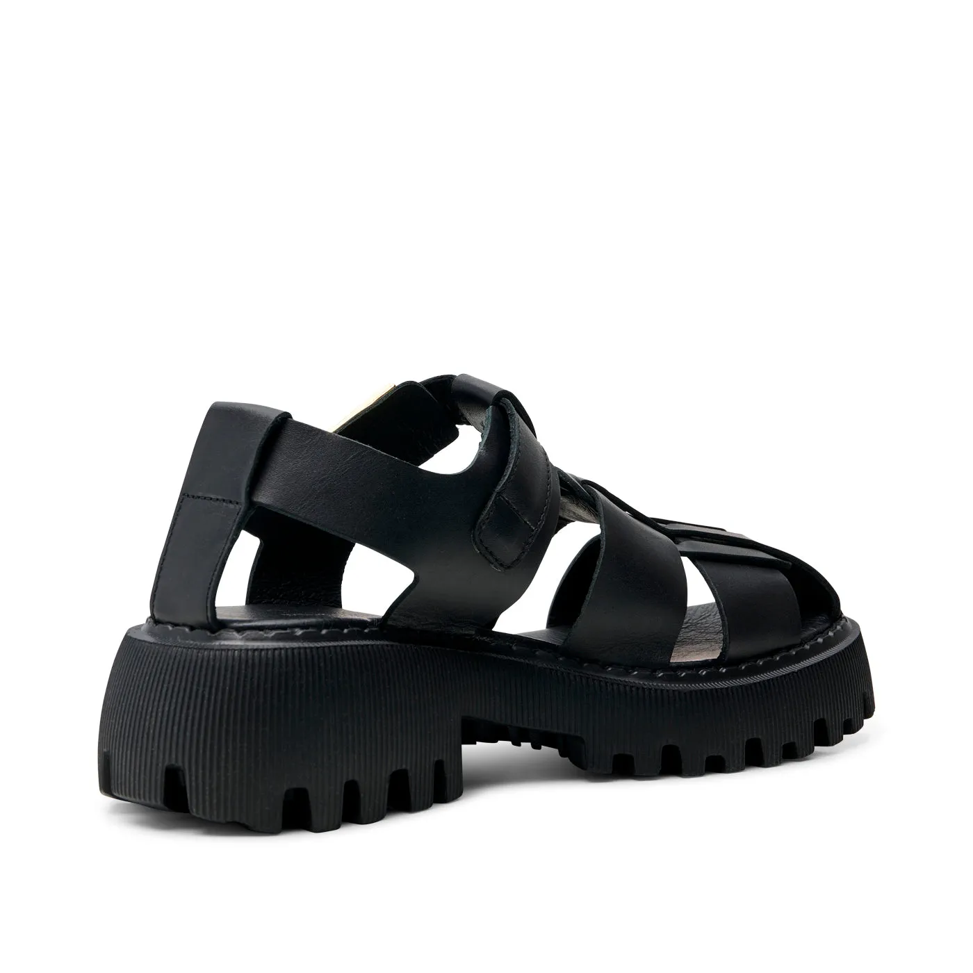 Posey sandal leather - BLACK