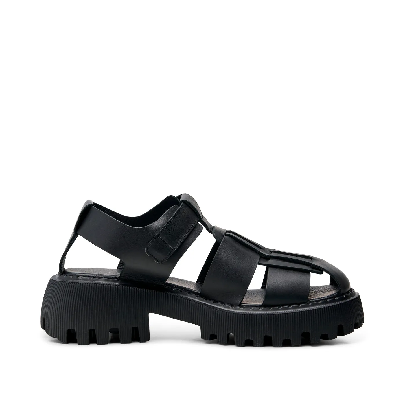 Posey sandal leather - BLACK