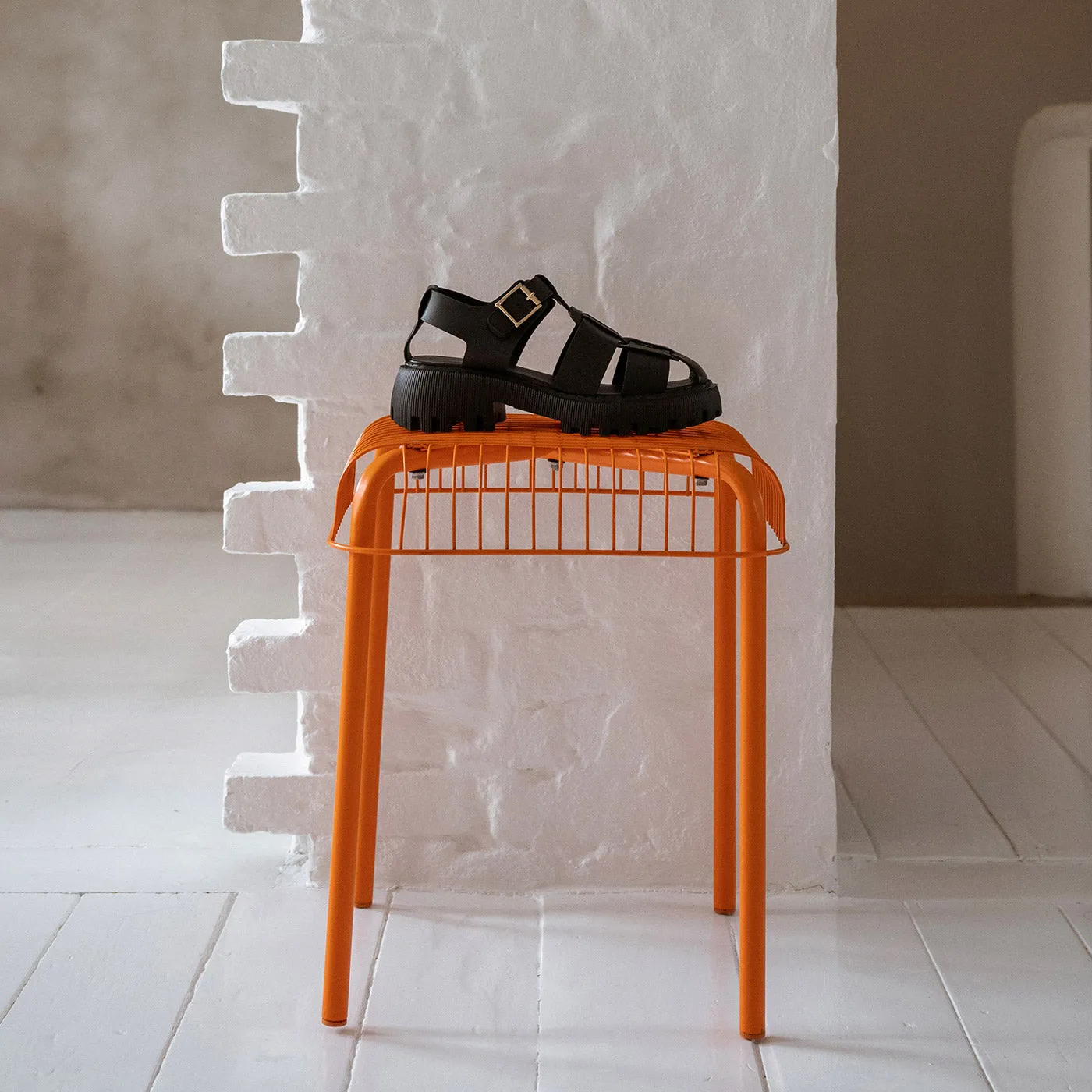 Posey sandal leather - BLACK