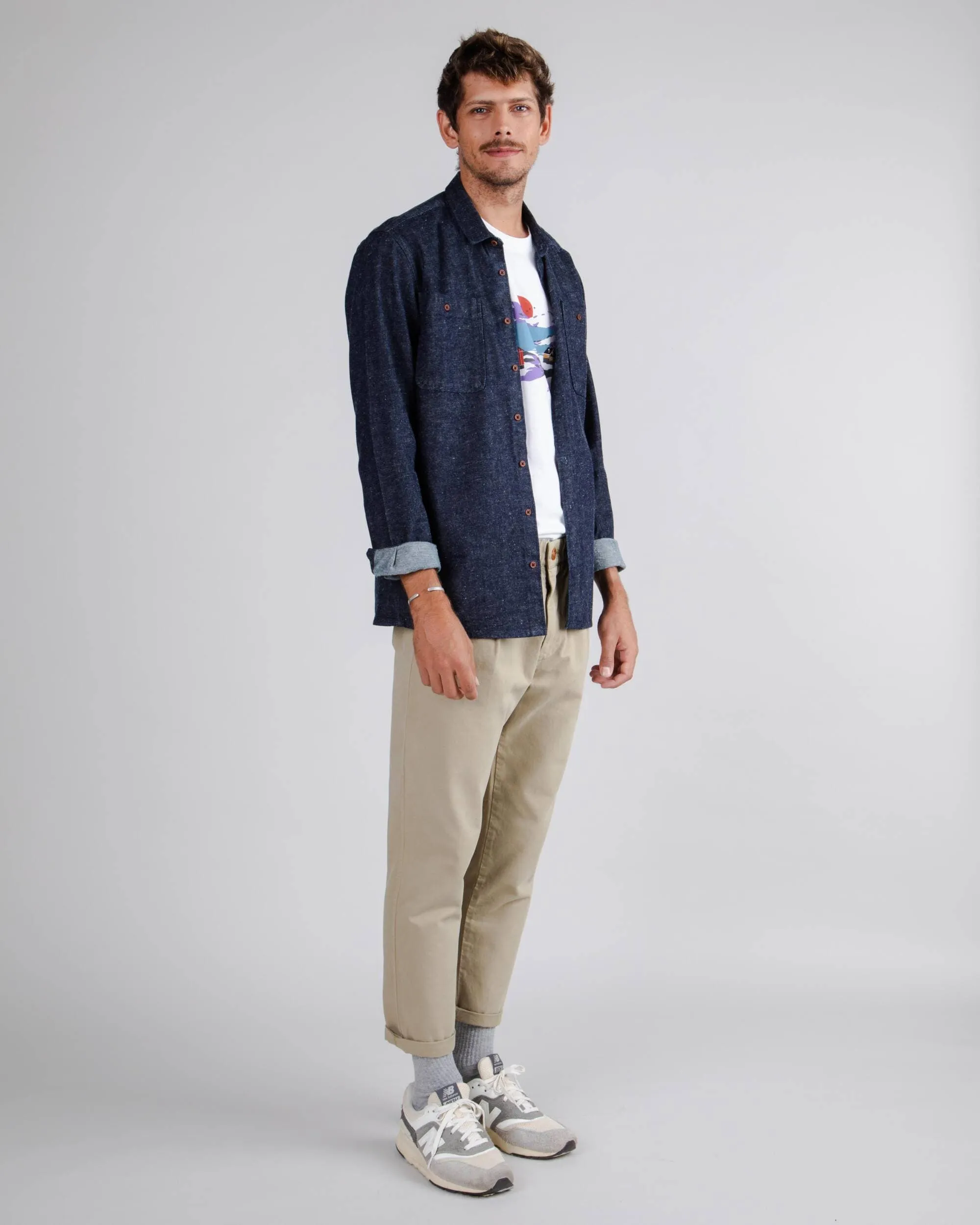 RECYCLED OVERSHIRT - DENIM