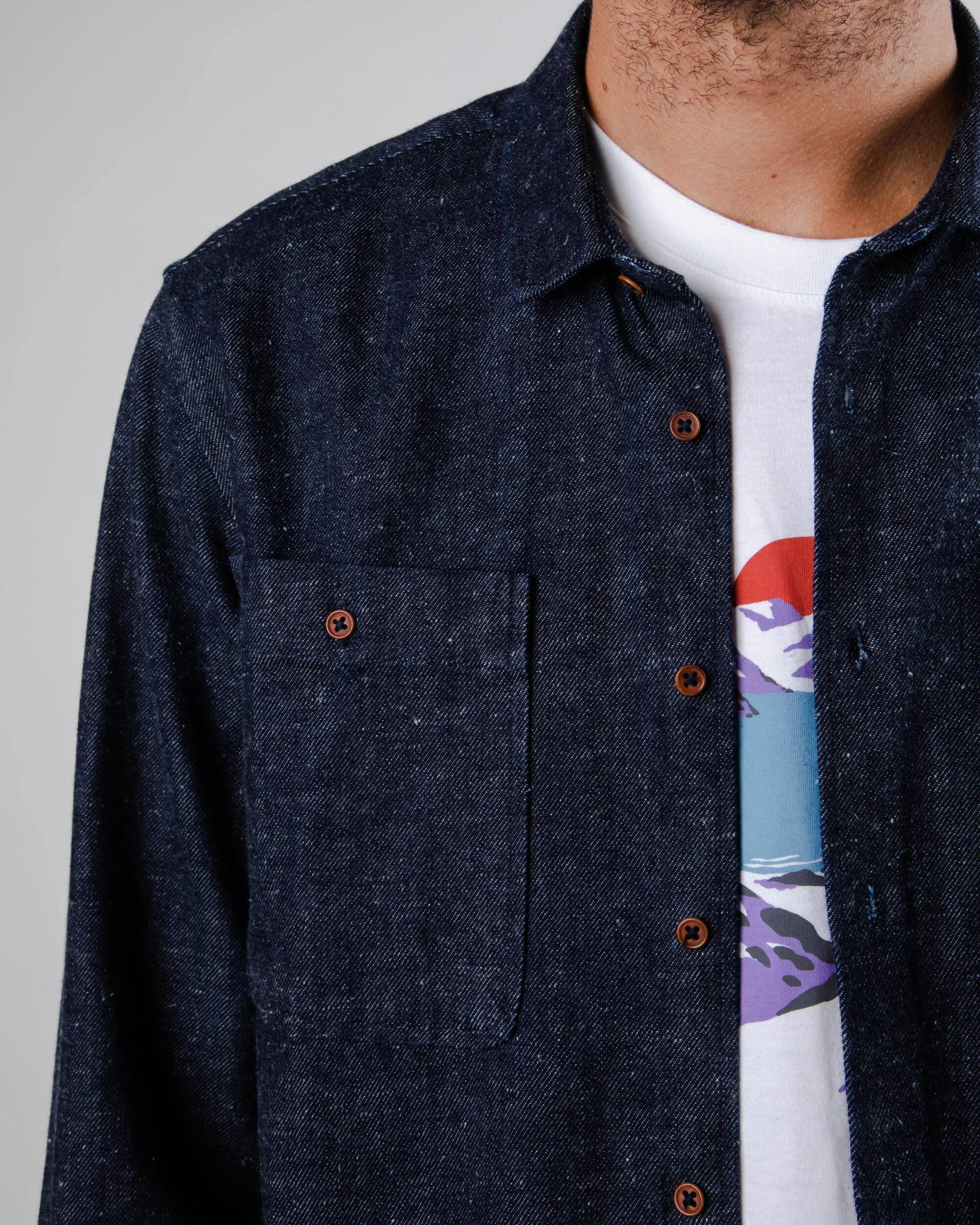 RECYCLED OVERSHIRT - DENIM