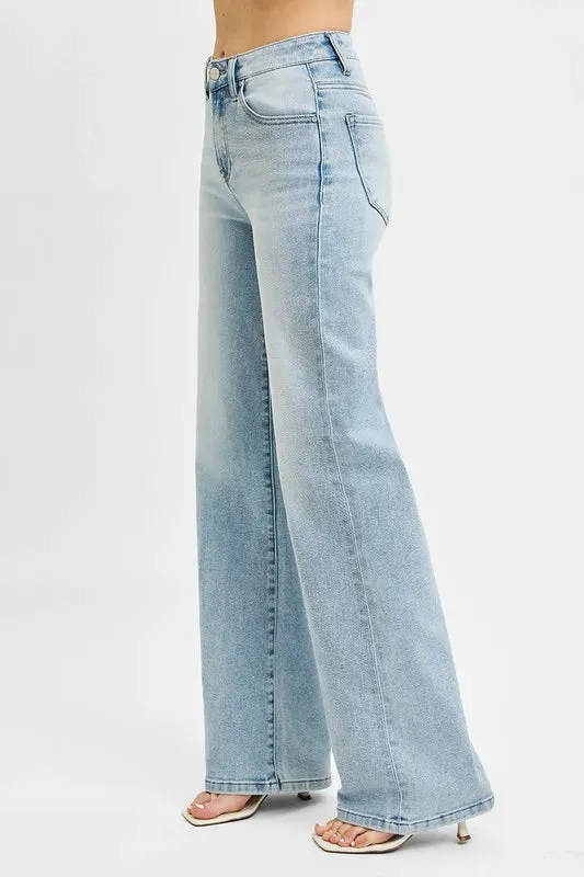 RISEN High Rise Wide Leg 90's Jeans