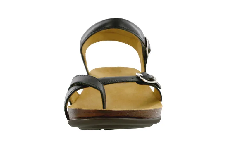 SAS Pampa Toe Loop Sandal Black & Sapphire