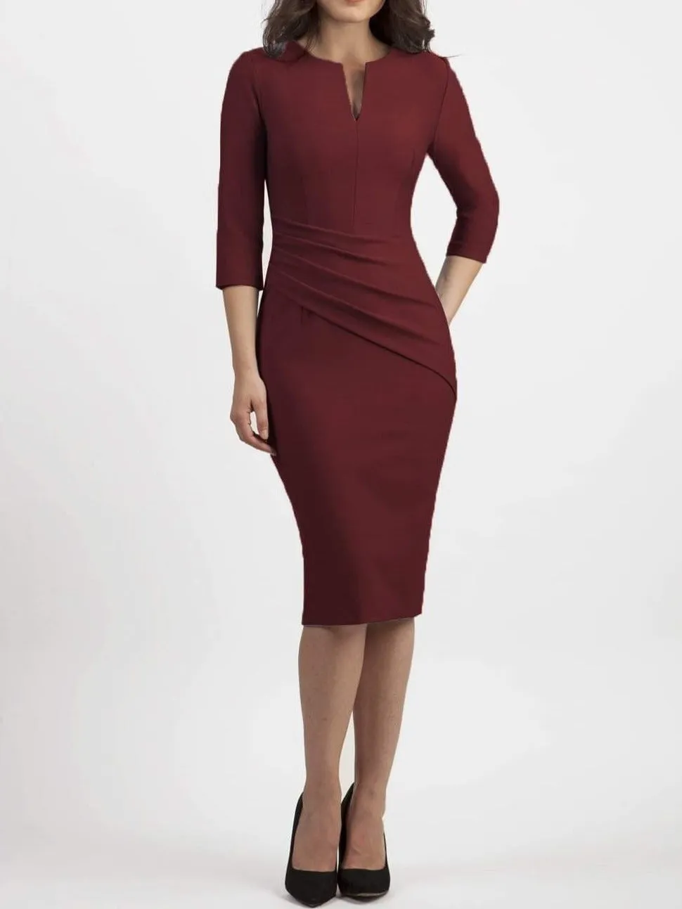Seed Milton Sleeved Pencil Dress