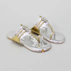 Shiny Braided Kolhapuri Flats