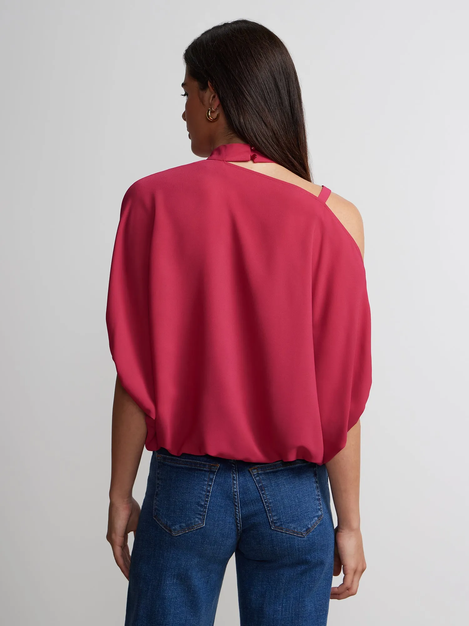 Short Sleeve Cold Shoulder Top