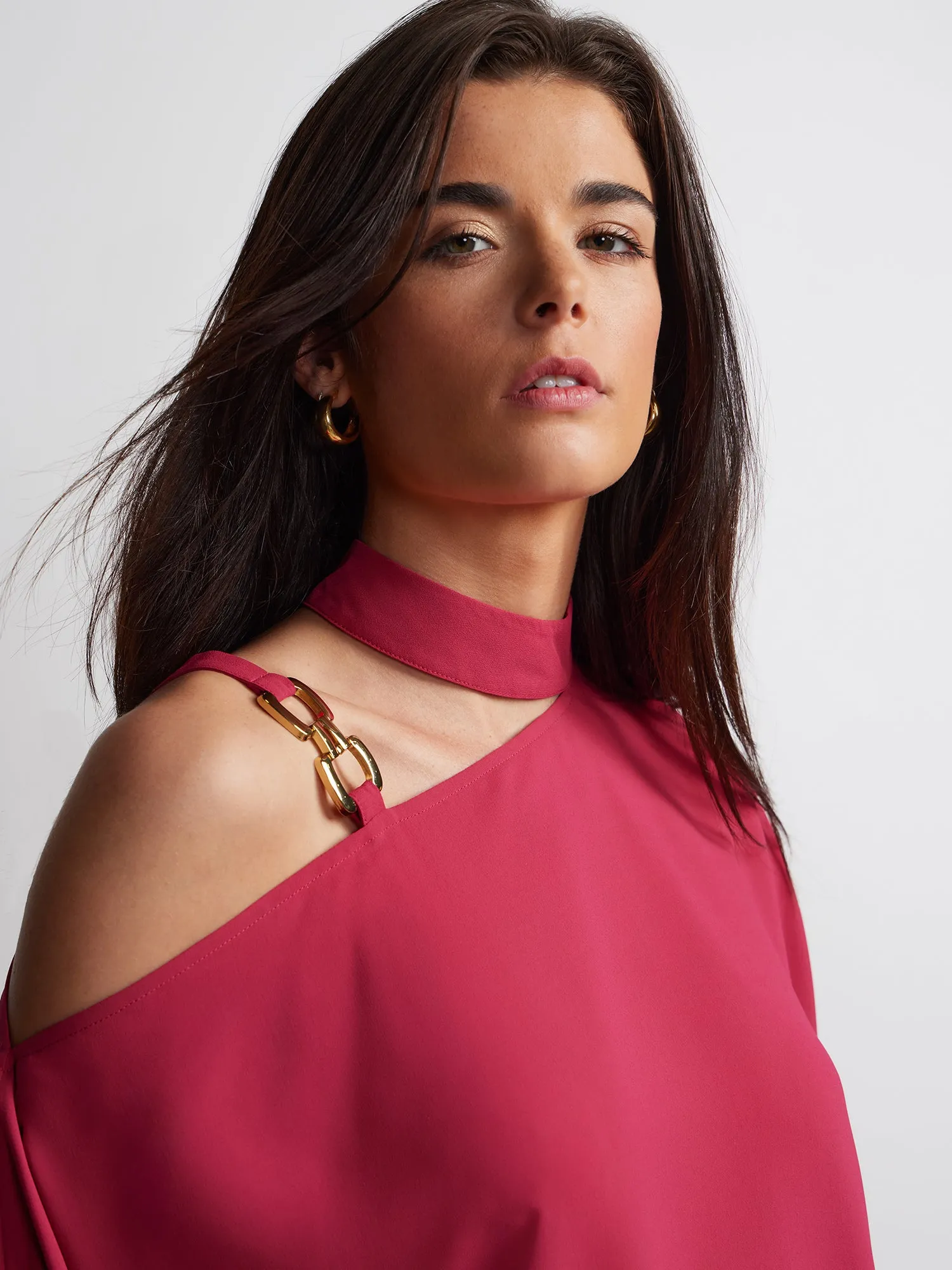 Short Sleeve Cold Shoulder Top